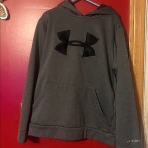 Under Armour Charcoal Hoodie with Black Logo